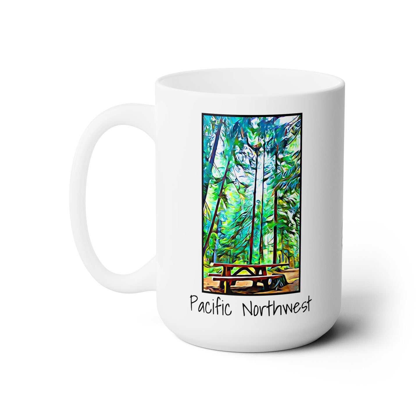 PNW Table Under Canopy - 15oz Ceramic Mug