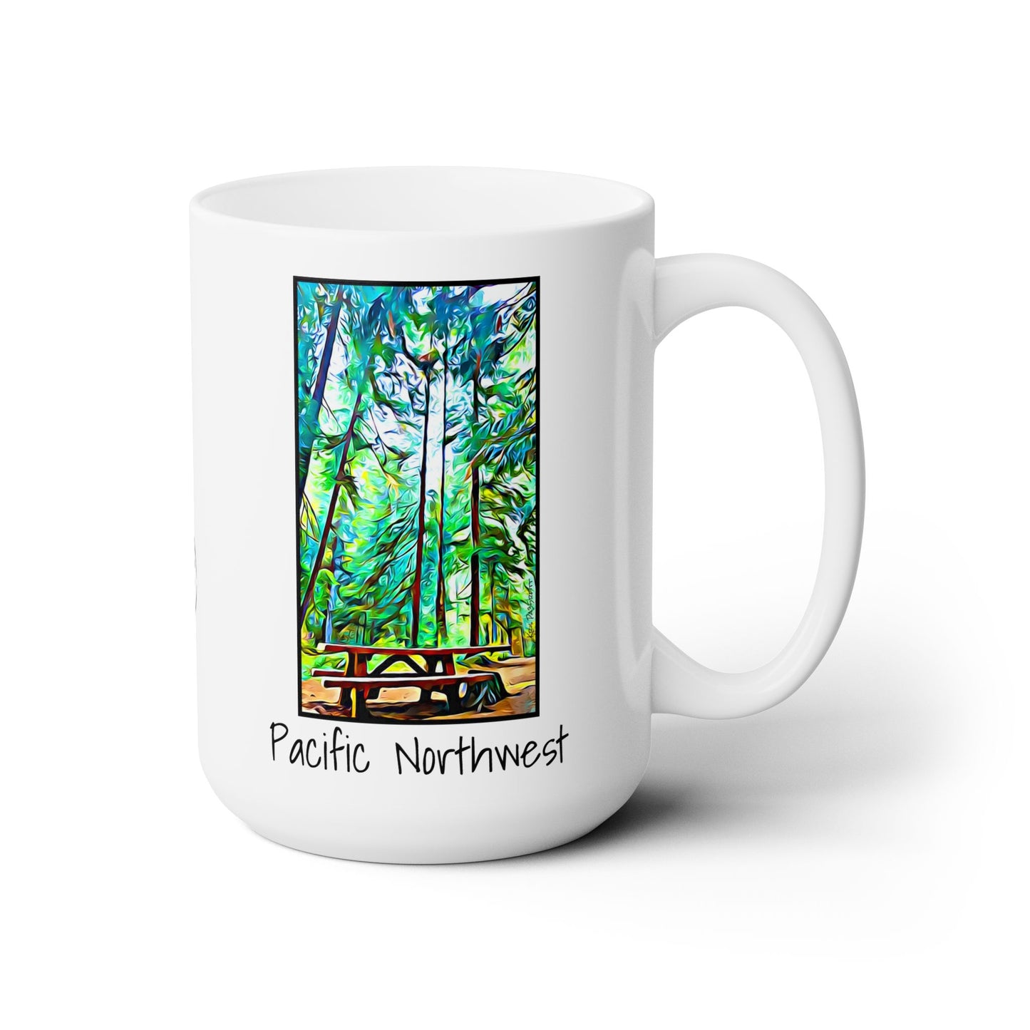 PNW Table Under Canopy - 15oz Ceramic Mug