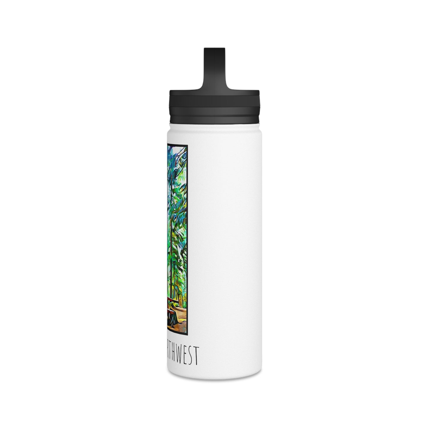 18oz - PNW Table Under Canopy Stainless Steel Water Bottle with Handle Lid