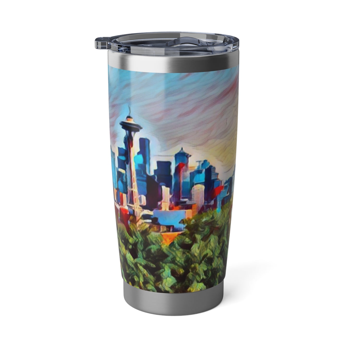 Seattle Skyline from Kerry Park - 20oz Tall Travel Tumbler