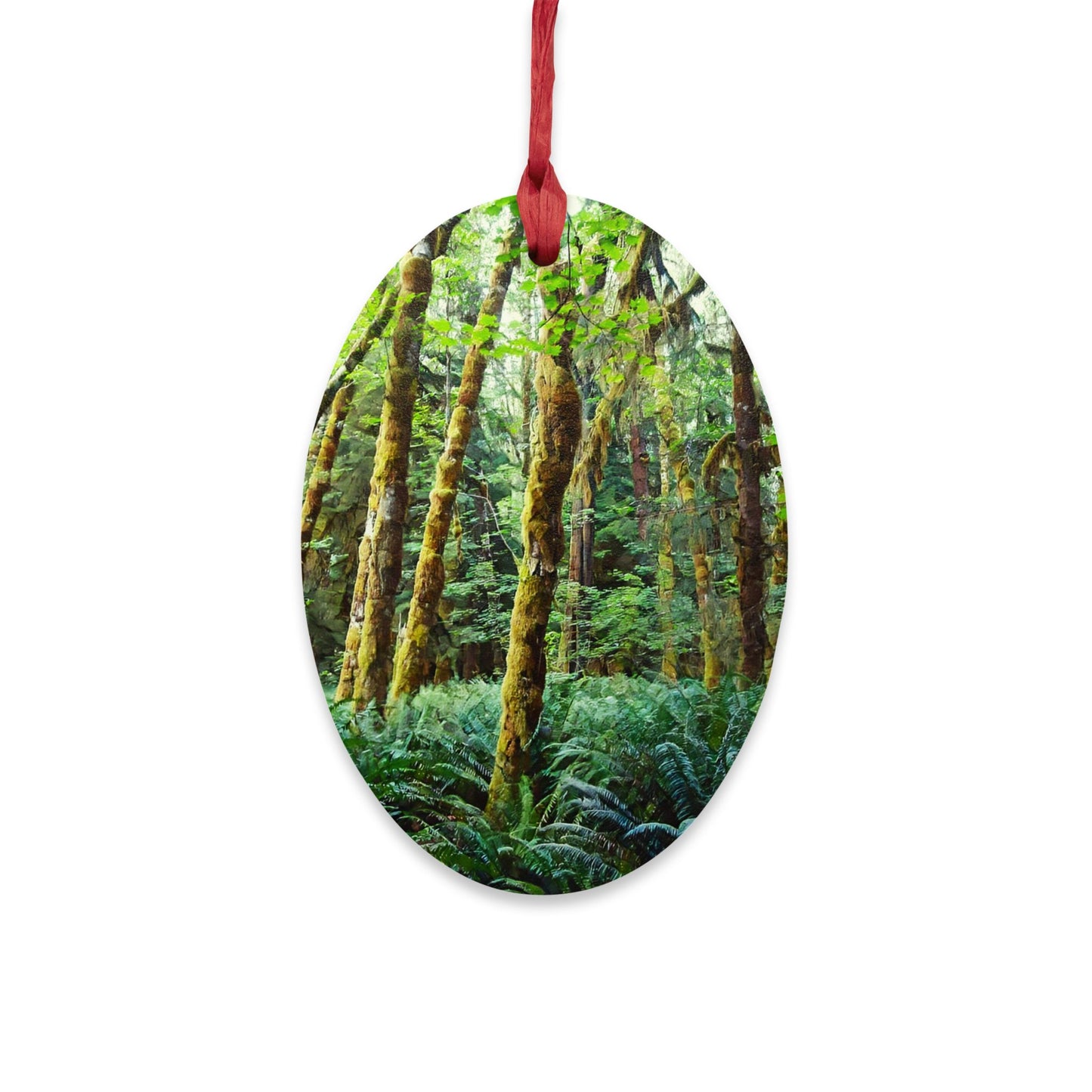 Storm King Rainforest - Olympic Peninsula PNW Wooden Year-round Wooden Ornament