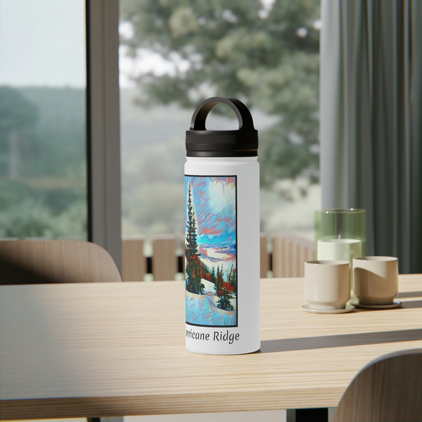 18 oz - Hurricane Ridge Water Bottle with Handled Lid