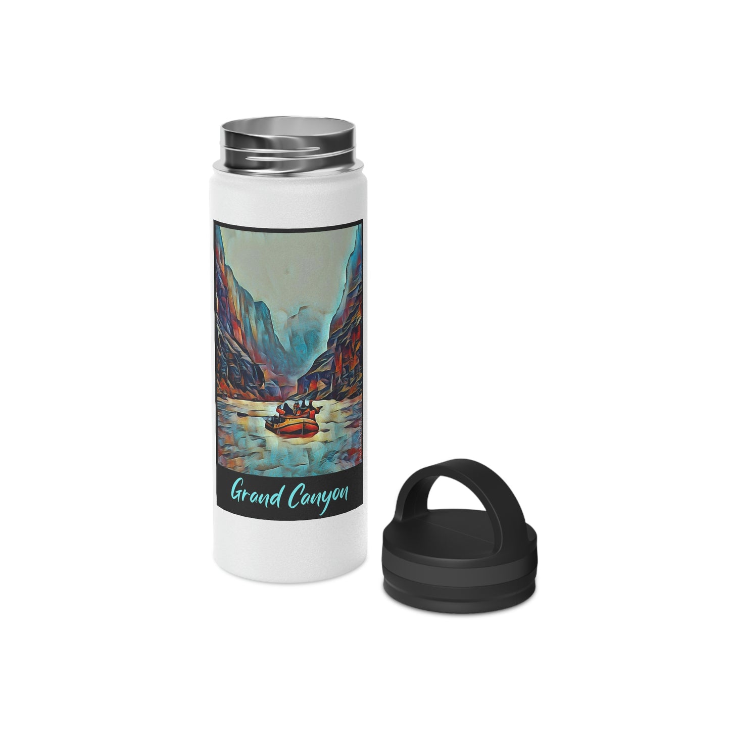 18oz - Grand Canyon Storm Stainless Steel Water Bottle with Handled Lid