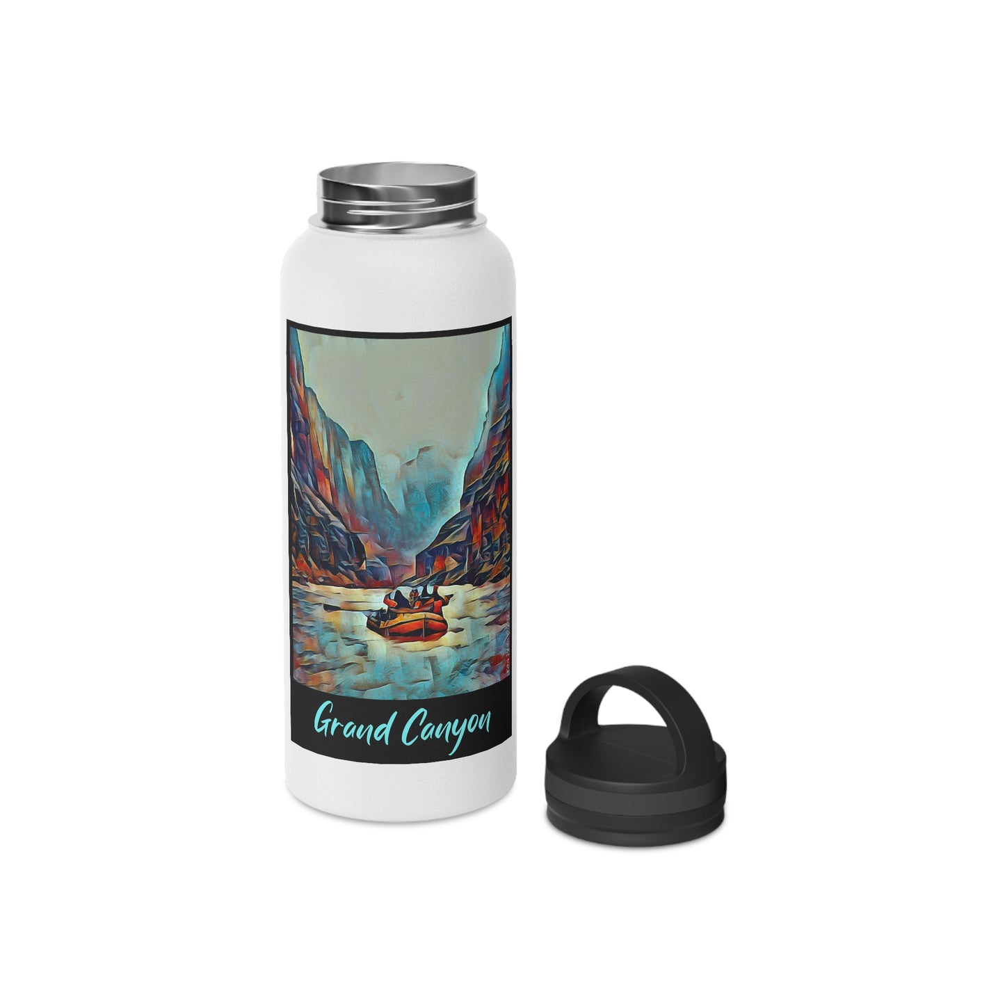 32oz - Grand Canyon Storm Stainless Steel Thermos with Handled Lid